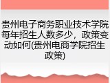 贵州电子商务职业技术学院每年招生人数多少，政策变动如何(贵州电商学院招生政策)
