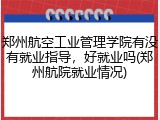 郑州航空工业管理学院有没有就业指导,好就业吗(郑州航院就业情况)