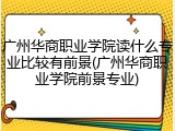 广州华商职业学院读什么专业比较有前景(广州华商职业学院前景专业)