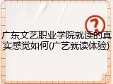 广东文艺职业学院就读的真实感觉如何(广艺就读体验)