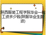 陕西服装工程学院毕业一般工资多少钱(陕服毕业生薪资)
