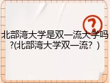 北部湾大学是双一流大学吗?(北部湾大学双一流？)