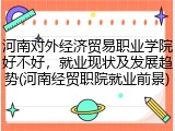 河南对外经济贸易职业学院好不好,就业现状及发展趋势(河南经贸职院就业前景)