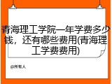 青海理工学院一年学费多少钱，还有哪些费用(青海理工学费费用)