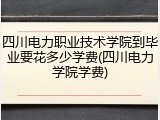 四川电力职业技术学院到毕业要花多少学费(四川电力学院学费)