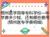 梧州医学高等专科学校一年学费多少钱，还有哪些费用(梧州医专学费明细)