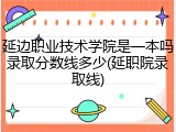 延边职业技术学院是一本吗录取分数线多少(延职院录取线)