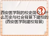 西安医学院的校史简介，什么历史与社会背景下建校的(西安医学院建校背景)