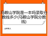 马鞍山学院是一本吗录取分数线多少(马鞍山学院分数线)