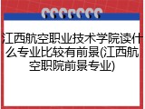 江西航空职业技术学院读什么专业比较有前景(江西航空职院前景专业)