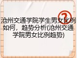 沧州交通学院学生男女比例如何，趋势分析(沧州交通学院男女比例趋势)
