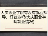 大庆职业学院有没有就业指导，好就业吗(大庆职业学院就业情况)