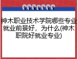 神木职业技术学院哪些专业就业前景好，为什么(神木职院好就业专业)