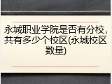 永城职业学院是否有分校，共有多少个校区(永城校区数量)