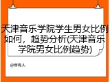 天津音乐学院学生男女比例如何，趋势分析(天津音乐学院男女比例趋势)
