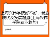 上海兴伟学院好不好，就业现状及发展趋势(上海兴伟学院就业趋势)