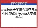 青海师范大学是专科还是本科院校呢(青海师范大学是本科)
