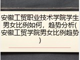 安徽工贸职业技术学院学生男女比例如何，趋势分析(安徽工贸学院男女比例趋势)