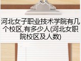 河北女子职业技术学院有几个校区,有多少人(河北女职院校区及人数)