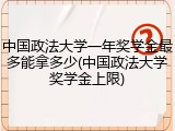 中国政法大学一年奖学金最多能拿多少(中国政法大学奖学金上限)