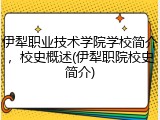 伊犁职业技术学院学校简介，校史概述(伊犁职院校史简介)