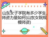 山东女子学院有多少学生，师资力量如何(山东女院规模师资)