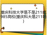重庆科技大学是不是211或985高校(重庆科大是211吗)