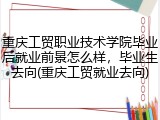 重庆工贸职业技术学院毕业后就业前景怎么样，毕业生去向(重庆工贸就业去向)