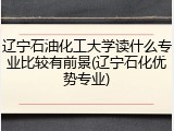 辽宁石油化工大学读什么专业比较有前景(辽宁石化优势专业)