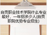 自贡职业技术学院什么专业最好，一年招多少人(自贡职院优势专业招生)