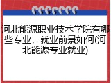河北能源职业技术学院有哪些专业，就业前景如何(河北能源专业就业)