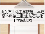 山东石油化工学院是一本还是本科第二批(山东石油化工学院批次)