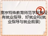 南京特殊教育师范学院有没有就业指导，好就业吗(就业指导与就业前景)