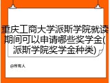 重庆工商大学派斯学院就读期间可以申请哪些奖学金(派斯学院奖学金种类)