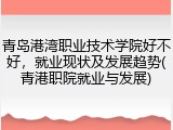 青岛港湾职业技术学院好不好，就业现状及发展趋势(青港职院就业与发展)
