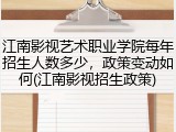 江南影视艺术职业学院每年招生人数多少，政策变动如何(江南影视招生政策)