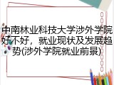中南林业科技大学涉外学院好不好，就业现状及发展趋势(涉外学院就业前景)