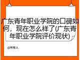 广东青年职业学院的口碑如何，现在怎么样了(广东青年职业学院评价现状)