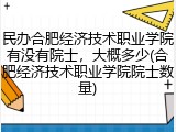 民办合肥经济技术职业学院有没有院士，大概多少(合肥经济技术职业学院院士数量)