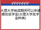 大理大学就读期间可以申请哪些奖学金(大理大学奖学金种类)