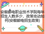 安徽邮电职业技术学院每年招生人数多少，政策变动如何(安徽邮电招生政策)