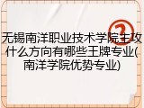 无锡南洋职业技术学院主攻什么方向有哪些王牌专业(南洋学院优势专业)