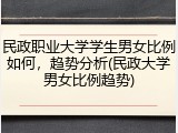 民政职业大学学生男女比例如何，趋势分析(民政大学男女比例趋势)