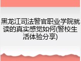 黑龙江司法警官职业学院就读的真实感觉如何(警校生活体验分享)