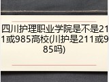 四川护理职业学院是不是211或985高校(川护是211或985吗)