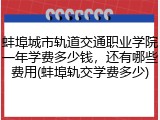 蚌埠城市轨道交通职业学院一年学费多少钱，还有哪些费用(蚌埠轨交学费多少)