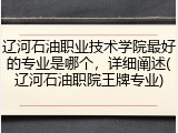 辽河石油职业技术学院最好的专业是哪个，详细阐述(辽河石油职院王牌专业)