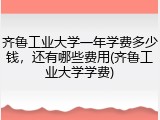齐鲁工业大学一年学费多少钱，还有哪些费用(齐鲁工业大学学费)