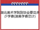 湖北美术学院到毕业要花多少学费(湖美学费总计)