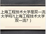 上海工程技术大学是双一流大学吗?(上海工程技术大学双一流？)